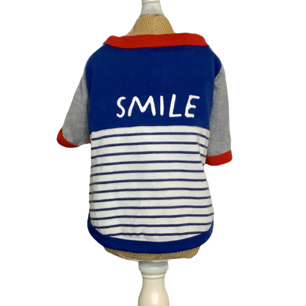 Nautical 'Smile' Doggy Striped Tee - Picture 3 of 5